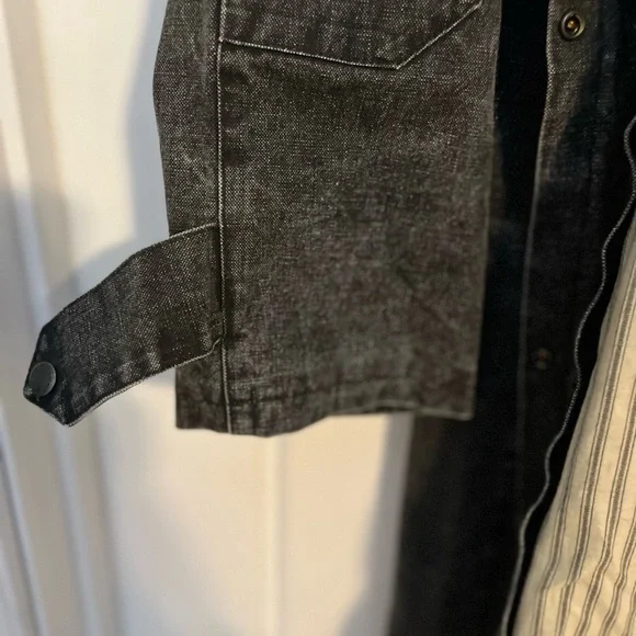 Vintage Australian Outback Long Black Denim Coat XL Jackets & Coats